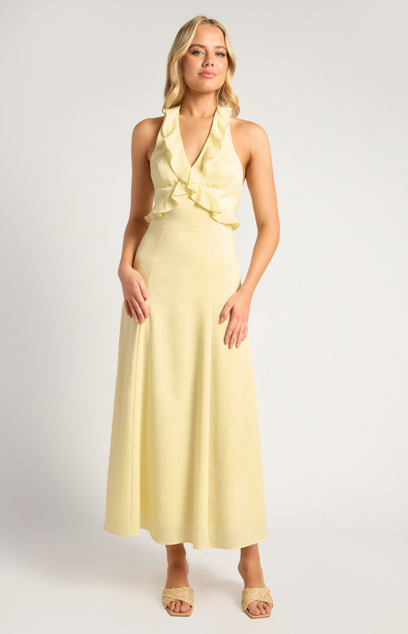 CAPRI MIDI DRESS-LEMON