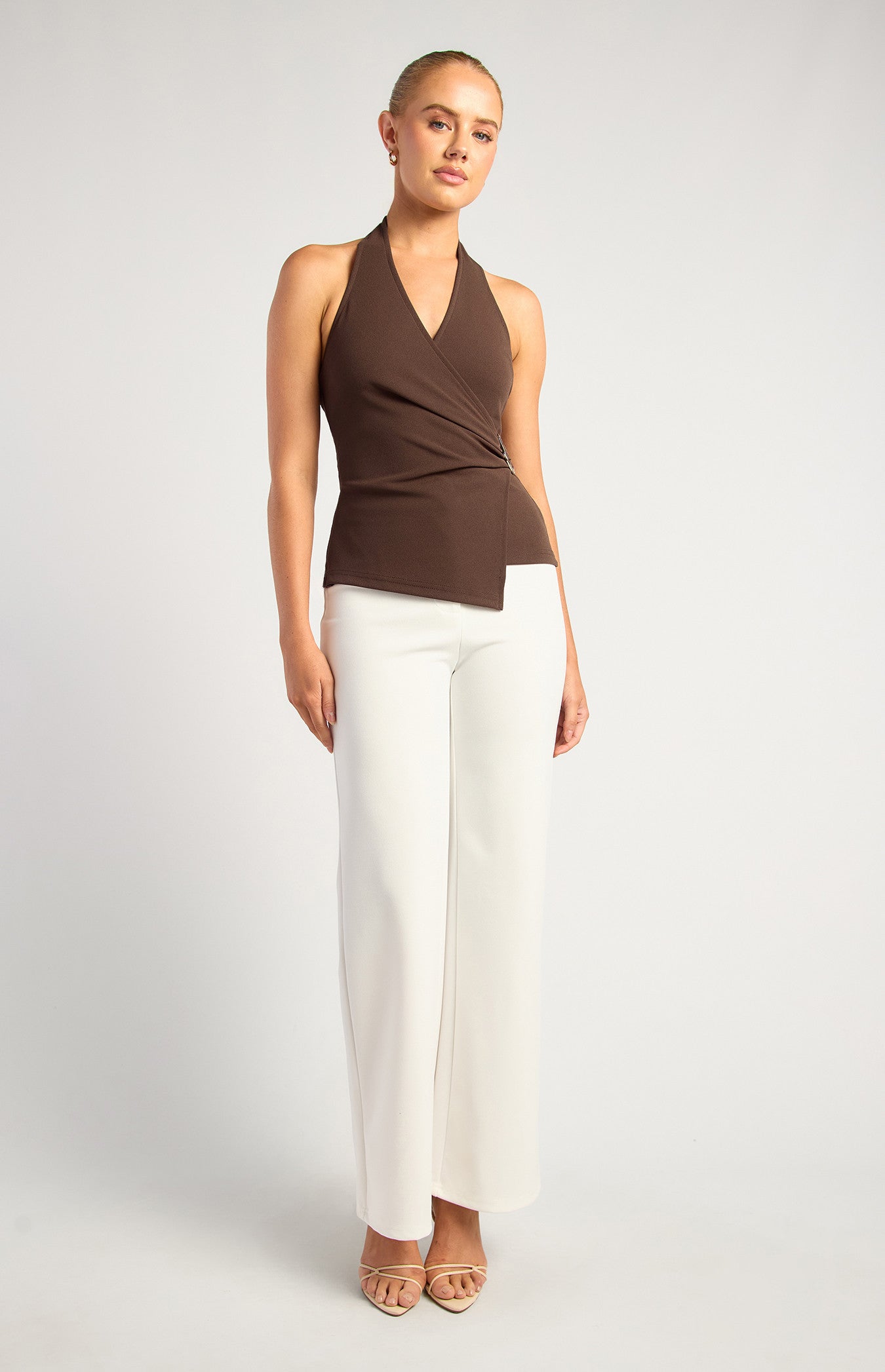 SERINA TOP-CHOCOLATE