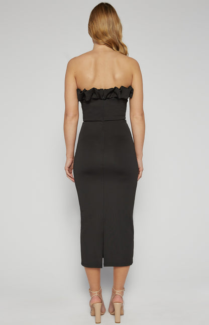 BRIDGETT MIDI DRESS-BLACK