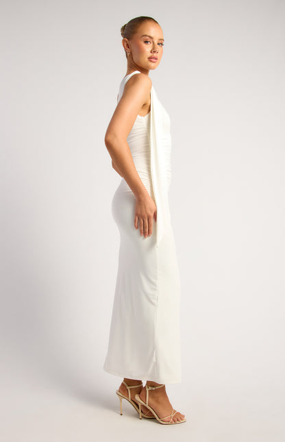 CINDY MAXI DRESS-WHITE