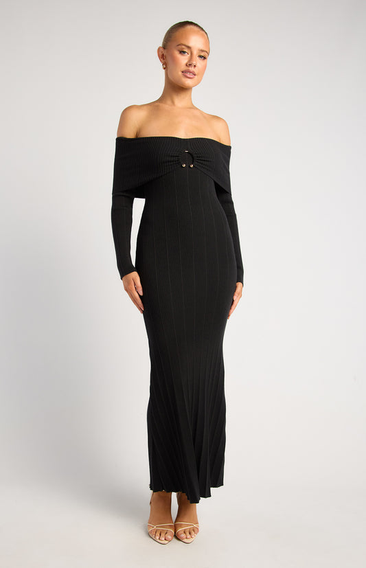 JODY MIDI DRESS-BLACK