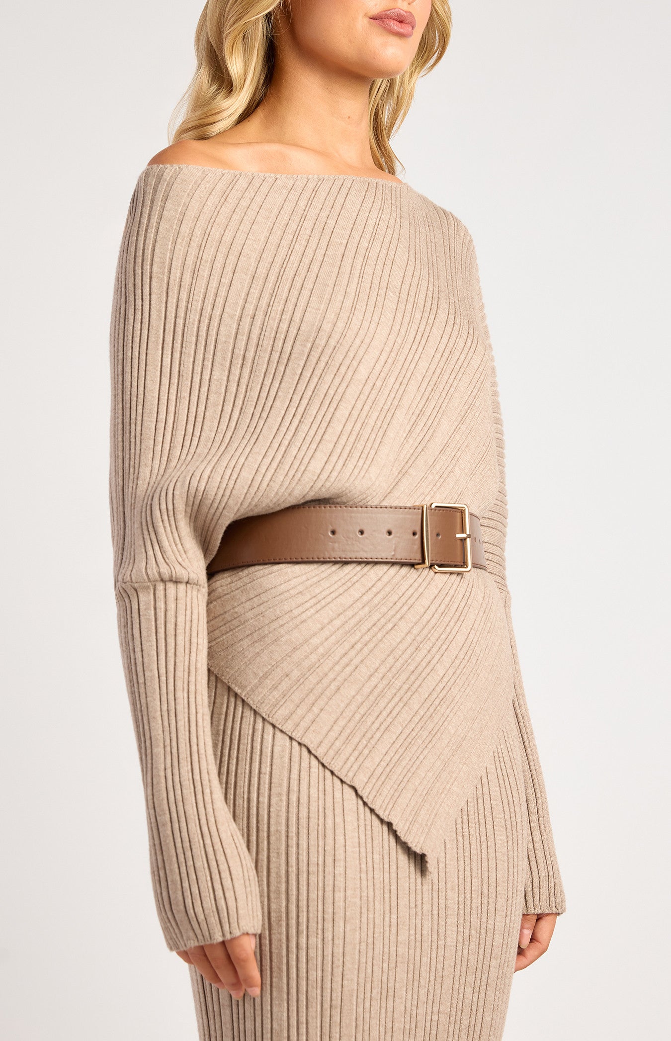 OLIVIA KNIT SET-CASHMERE MARL