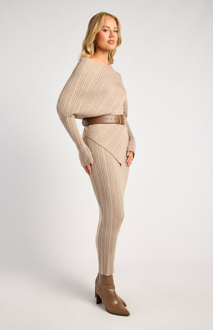 OLIVIA KNIT SET-CASHMERE MARL