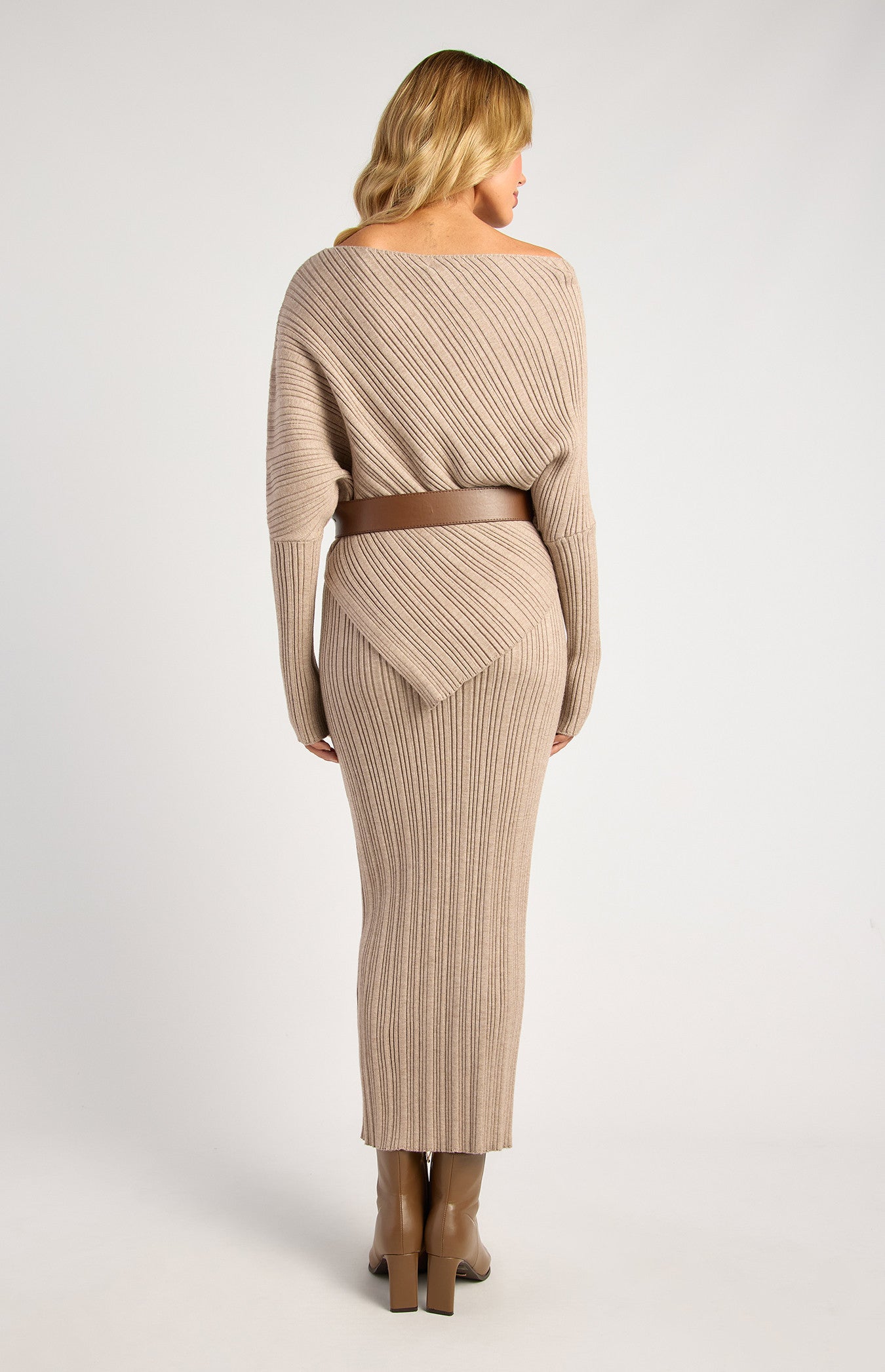 OLIVIA KNIT SET-CASHMERE MARL