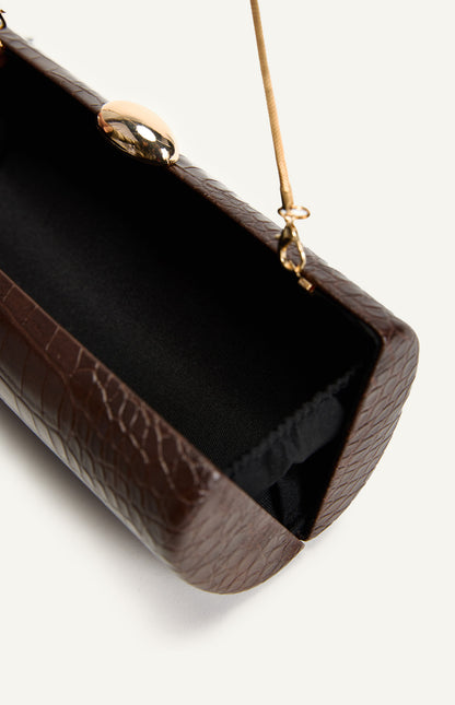 KIM CLUTCH- ESPRESSO