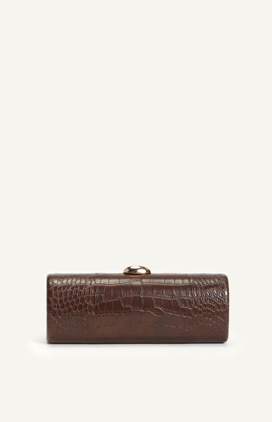 KIM CLUTCH- ESPRESSO