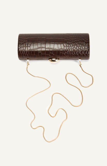KIM CLUTCH- ESPRESSO