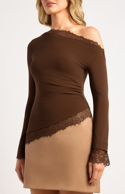 SCARLETTE TOP-CHOCOLATE